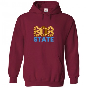 808 State Classic Unisex Kids and Adults Pullover Hoodie For Music Lovers